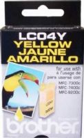 Brother LC04Y Yellow Ink Cartridge, Inkjet Print Technology, Yellow Print Color, 400 Pages Duty Cycle, For use with Brother MFC-7300c, MFC-7400c and MFC-9200c, Genuine Brand New Original Brother OEM Brand (LC04Y LC-04Y LC 04Y) 