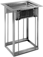 Delfield LT2-1014 Drop In Single Tray Dispenser, for 10" x 15" Food Trays, 14-gauge stainless steel body, 16-gauge stainless steel top flange and bottom support, 23.75" Cutout Widt, 15" Cutout Depth, Welded frame, Mounts into a countertop, Drop In Installation, Stainless Steel Material, 2 Number of Compartments, UPC 400010749133 (LT2-1014 LT21014 LT2 1014) 