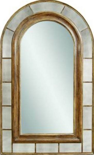 Bassett Mirror M3378EC Old World Clark Arched Leaner Mirror, Rustic Bronze Finish, Arched Frame Shape, Framed, Decor Room, Traditional Style, Floor Mirrors Type, 54