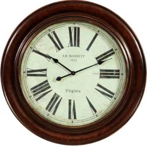 Bassett Mirror MC3300EC Old World Brinkley Wall Clock, Roman Numeral, Bronze Finish, Metal Material, Decor Room, 32