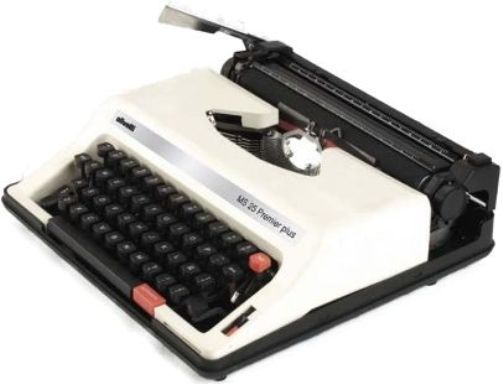 Olivetti MS25 Premier Plus Portable Manual Typewriter, 49 Keys, 86 Signs, 2 Shift Keys,  Backspace, Line Space Lever, Space Bar, Space Bar Repeater Key, 8 Stop Tabs, Plastic Housing, Variable Line Space, Carriage Release, Ribbon Color Selector (MS-25   MS 25  Oliveti  Olliveti   Ollivetti 12667XX Royal 12667) 