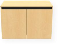AVF Audio Visual Furniture International CR2000EX-FMT Two Door Credenza, Fusion Maple, Thermowrap surf(x) finish, Raised panel front doors, Locking front and rear doors, RR12 12RU rackrails per bay (24RU total), FAN 53 CFM quiet 120mm AC fan (1 per bay), 4" heavy duty ballbearing casters x4, Permanent construction process, Ships fully assembled, Dimensions (WxDxH) 42 x 24 x 30 Inches (VFI CR2000EXMAP CR2000EX MAP CR-2000EX CR 2000EX) 