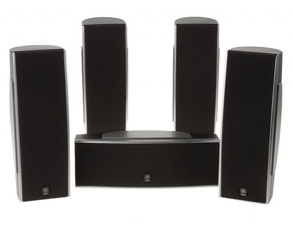 Yamaha NS-AP540 Natural Sound Home Theater Speaker System, Black finish, System includes two front surround speaker, two rear surround speakers, and one center channel speakers, 2-way bass reflex design, Dual 3-inch high compliance pulp cone woofer with rubber surround, .75-inch silk soft dome tweeter, 100Hz-35kHz frequency response (NSAP540 NS AP540 NSA-P504 NSAP-504)