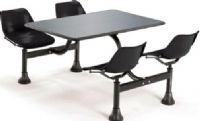 OFM 1004-BLK Table and Chairs – 24" X 48" Stainless Steel Top, 4 Legs Base Size, 18" Seat Height, 16" W x 11.50" D Back Size, 17" W x 14" D Seat Size, Stainless steel 1" thick top, Weight capacity 250 lbs. per seat, Smooth 360 degree swivel seats, Scratch-resistant powder-coated paint finish, Designed and built for commercial use, UPC 811588012190, Black Finish (1004 OFM1004BLK OFM 1004 BLK OFM-1004-BLK 1004-BLK  1004 BLK  1004BLK ) 