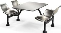 OFM 1004-SS Table and Chairs – 24" X 48" Stainless Steel Top, 4 Legs Base Size, 18" Seat Height, 16" W x 11.50" D Back Size, 17" W x 14" D Seat Size, Stainless steel 1" thick top, Weight capacity 250 lbs. per seat, Smooth 360 degree swivel seats, Scratch-resistant powder-coated paint finish, Designed and built for commercial use, UPC 811588012244, Stainless Steel Finish (1004 OFM1004SS OFM 1004 SS OFM-1004-SS 1004-SS 1004 SS 1004SS) 