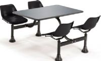OFM 1005-BLK Table and Chairs – 30" X 48" Stainless Steel Top, 4 Legs Base Size, 18" Seat Height, 16" W x 11.50" D Back Size, 17" W x 14" D Seat Size, Stainless steel 1" thick top, Weight capacity 250 lbs. per seat, Smooth 360 degree swivel seats, Scratch-resistant powder-coated paint finish, Designed and built for commercial use, UPC 811588012251, Black Finish (1005 OFM1004BLK OFM 1005 BLK OFM-1005-BLK 1005-BLK 1005 BLK 1005BLK) 