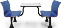 OFM 1006M-BLUE Retro Middle Bench with 24" x 48" Stainless Steel Top, 4 legs Base Size, 18" Seat Height, Adjustable foot glides, 500 lb. weight capacity, Several bench colors to choose from, Black powder-coated painted finish, Waterproof and fireproof frame and top, Stainless Steel Top / Blue Bench Finish, UPC 845123027738 (1006M 1006MBLUE 1006M-BLUE 1006M BLUE OFM1006MBLUE OFM-1006M-BLUE OFM 1006M BLUE) 