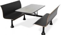 OFM 1006W-BLK Retro Wall Bench with 24" x 48" Stainless Steel Top, 4 legs Base Size, 18" Seat Height, 24" D x 48" W Table Top Dimensions, 500 lb. weight capacity, Stainless Steel Top, Adjustable foot glides, Adjustable foot glides, Black powder-coated painted finish, Waterproof and fireproof frame and top, Stainless Steel Top / Black Benc Finish, UPC 845123027769 (1006W OFM1006WBLK OFM-1006W-BLK OFM 1006W BLK OFM1006W OFM-1006W OFM 1006W) 