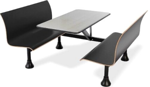 OFM 1006W-BLK Retro Wall Bench with 24