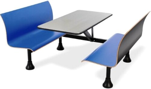 OFM 1006W-BLUE Retro Wall Bench with 24