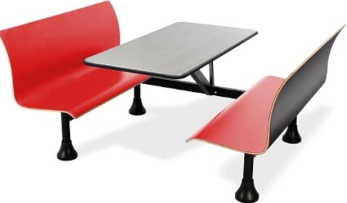 OFM 1006W-RED Retro Wall Bench with 24