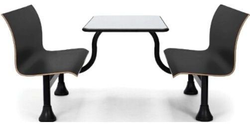 OFM 1007M-BLK Retro Middle Bench with 30