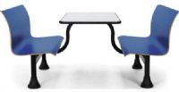OFM 1007M-BLUE Retro Middle Bench with 30" x 48" Stainless Steel Top, 4 legs Base Size, 18" Seat Height, Adjustable foot glides, 500 lb. weight capacity, Several bench colors to choose from, Black powder-coated painted finish, Waterproof and fireproof frame and top, Stainless Steel Top / Blue Bench Finish, UPC 845123027813 (1007M 1007MBLUE 1007M-BLUE 1007M BLUE OFM1007MBLUE OFM-1007M-BLUE OFM 1007M BLUE) 