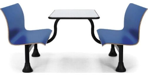 OFM 1007M-BLUE Retro Middle Bench with 30