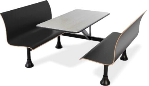 OFM 1007W-BLK Retro Wall Bench with 30