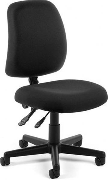 OFM 118-2-BLK Posture Task Chair, Built-in lumbar support, 19.50
