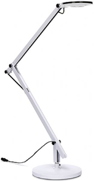 OFM 4020-WHT Led Desk Lamp With 3-IN-1 Desk, Clamp and Wall Mount, 20,000 hours of light, 500 lumens of flawless LED light, Lamp has an integrated on and off switch, Use the clamp feature to create a clip on lamp, Tension cord for stability plus a 25
