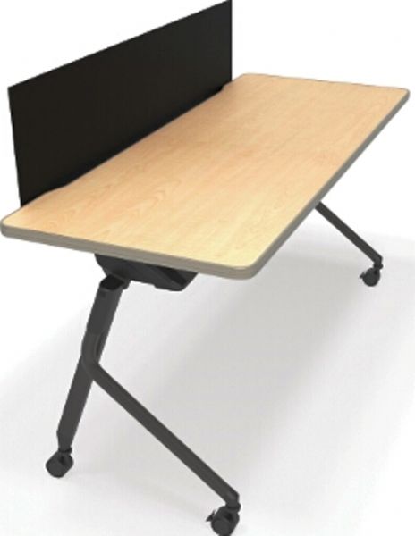 OFM 66153-MPL-BLK Mesa Folding/nesting Training Table With Privacy Panel - 59