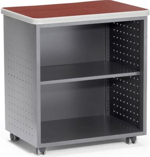 OFM 66745-CHY Utility Fax & Copy Storage Cabinet, 14 Gauge steel, High pressure laminate top, One interior adjustable shelf included, Rear grommet hole for cord management, 7mm protective edge banding, Casters - 2 locking, Cherry Finish,  UPC 811588012121 (66745 OFM66745CHY OFM-66745-CHY OFM 66745 CHY 66745-CHY 66745 CHY 66745 CHY)