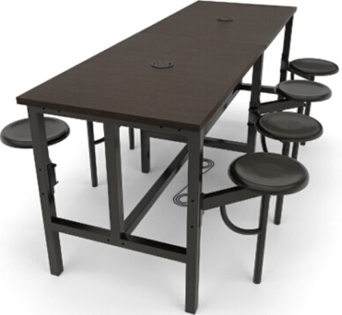 OFM 9008-DVN-WLT Endure series Standing Height Eight Seat Table, 8 seat table, multiple units can be attached to create a continuous table system, 38