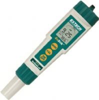 Extech PH110 Waterproof Refillable ExStik pH Meter, Multifunction LCD with Bargraph Display, Automatic from 32 to 194°F Temp. Compensation, 0.1°up to 99.9 then 1°thereafter Temperature Resolution, Auto power off After 10 minutes of inactivity, 0.1°up to 99.9 then 1°thereafter Temperature Resolution, 15 tagged Measurement storage, UPC 793950051108 (PH-110 PH 110) 