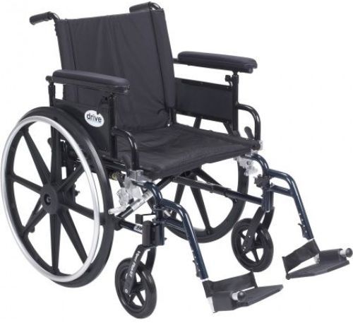 Drive Medical PLA416FBFAARAD-SF Viper Plus GT Wheelchair with Flip Back Removable Adjustable Full Arms, Swing away Footrests, 16
