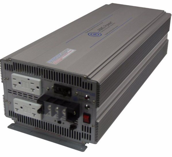 AIMS Power PWRIG500024120S 5000 Watt Pure Sine Power Inverter - 24 volt, 24 V (41V-60V) DC Input Voltage, 120Vac +/- 3% Output Voltage no load, 5000 Watts Continuous, 10000 Watts Surge, Efficiency 91%, 1.3A 24V No Load Current (Fan Off), 2.2A 24V No Load Current (Fan On), 50/60hz Frequency Selection, -25C - 79C Over Temperature Protection, 40C Cooling Fan on Temperature, UPC 840271002798 (PWRIG500024120S PWRIG50-0024120S)