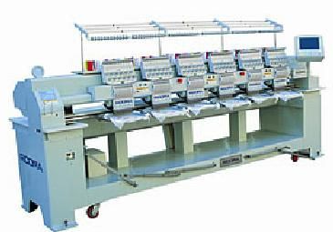 Ricoma RCM-1206C Embroidery Machine, 12 Needles, 6 Heads, 400x450 mm Embroidery area, 10 in. LCD Display,  Automatic thread trimmer, Maximum speed 1000 SPM, 270 wide cap frame unit, USB port ready, Auto color change, 1,000,000 stitches Memory size, Dot Key to return to 100 degrees,  Built-in 3.5 in. Floppy Disk reader (RCM1206C RCM 1206C RCM1206 RCM-1206 RCM 1206)