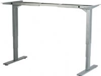 Safco 1909GR Electric Height-adjustable Table Base,  75" Cord Length, 48.50" Distance Between Legs, Rated up to 353 lbs, Adjusts from 24.502" to 50"H - including 1" work surface at 1.5" per second, Allows users to easily switch between sitting and standing throughout the day as desired, UPC 073555190922, Gray Finish (1909GR 1909-GR 1909 GR SAFCO1909GR SAFCO-1909-GR SAFCO 1909 GR)  