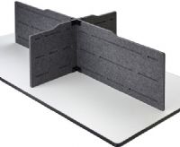 Safco 1948GR Hideout Privacy Panel Plus Kit, "T" Personal Privacy Panel Kit contains: 1 - 36"W x 17.50" H panel, 2 - 18" W x 17.50" H panels and 2 - T-connectors, Plus Personal Privacy Panel Kit contains: 2 - 36" W x 17.50" H panels, 2 - 18" W x 17.50" H panels and 2 Plus-connectors, Stand-alone privacy panel and connectors can be used on any table or desktop for quick and easy space division, Gray Finish, UPC 073555194838 (SAFCO1948GR SAFCO-1948-GR SAFCO 1948 GR 1948GR 1948-GR 1948 GR) 