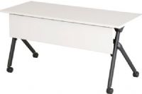 Safco 1997DWBL Tango Nesting Table, 72" width, 24" depth x 29.5" height, 1" Thick Top, 0.75" Thick Modesty Panel Material Thickness, 2.50" Wheel / Caster Size - Diameter, Fold-down table top, Modesty panel, Non-marring casters, 3mm PVC table edge, High-pressure laminate, Steel frame base, Powder coat finish, White Top and Black Base Color, UPC 073555199796 (1997DWBL 1997-DWBL 1997 DWBL SAFCO1997DWBL SAFCO-1997-DWBL SAFCO 1997 DWBL) 
