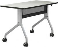 Safco 2039GRSL Rumba 48" x 24" Rectangle Table, Tops fold down to easily nest together for storage, Configure multiple styles to space needs, Integrated cable management, Dual wheel casters, UPC 073555203950, Gray Top / Silver Base Finish (2039GRSL 2039-GRSL 2039 GRSL SAFCO2039GRSL SAFCO-2039-GRSL SAFCO 2039 GRSL) 