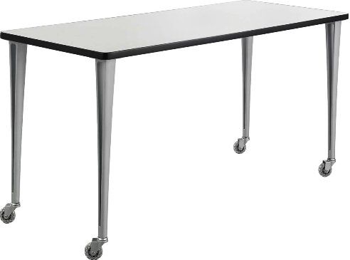 Safco 2090GRSL Rumba Fixed Post Leg Table, Casters 60