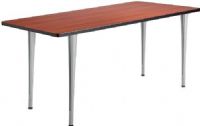 Safco 2093CYSL Rumba Post-Leg Rectangular Table with Glides, Configure multiple styles to space needs, Cast aluminum Post Leg base, 1" high-pressure laminate tops with 3mm vinyl t-molded edging, Leveler glides, Rectangle, 72 x 24" top, Tabletop with base, UPC 073555209327, Cherry top and silver base Finish (2093CYSL 2093-CYSL 2093 CYSL SAFCO2093CYSL SAFCO-2093-CYSL SAFCO 2093 CYSL) 