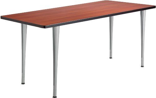 Safco 2093CYSL Rumba Post-Leg Rectangular Table with Glides, Configure multiple styles to space needs, Cast aluminum Post Leg base, 1