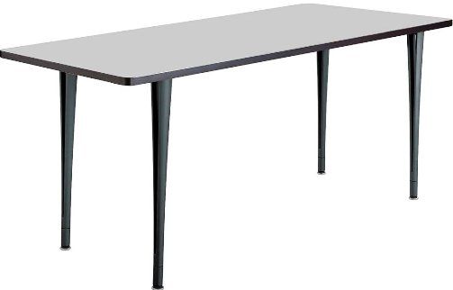 Safco 2093GRBL Rumba Post-Leg Rectangular Table with Glides, Configure multiple styles to space needs, Cast aluminum Post Leg base, 1