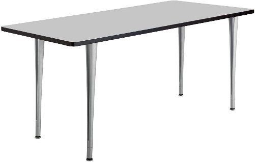 Safco 2093GRSL Rumba Post-Leg Rectangular Table with Glides, Configure multiple styles to space needs, Cast aluminum Post Leg base, 1