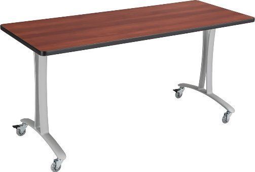 Safco 2096CYSL Rumba T-Leg Table, Cast aluminum T-Leg base, Rectangle, 72 x 24