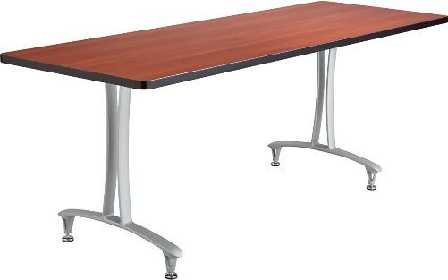 Safco 2097CYSL Rumba T-Leg Table, Cast aluminum T-Leg base, Rectangle, 72 x 24