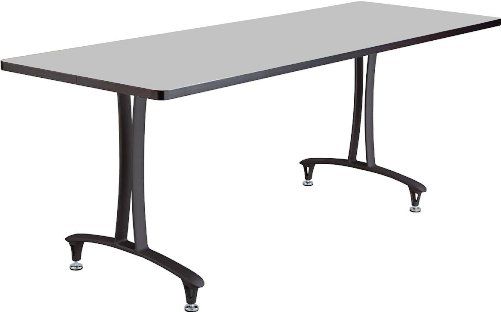 Safco 2097GRBL Rumba T-Leg Table, Cast aluminum T-Leg base, Rectangle, 72 x 24