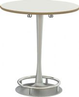 Safco 2250WHSL Focal Collision Table - 38" Dia x 40.25" H, Perfect for quick meetings, informal gatherings, collaboration, lunches or breaks, Standing-height table allows for the option to stand during use for a more active work option, Discreet steel hooks under the tabletop for holding up to five Mogo Seats, Dry White top and Silver base Finish, UPC 073555225099 (2250WHSL 2250-WH-SL 2250 WH SL SAFCO2250WHSL SAFCO-2250-W-HSL SAFCO 2250 WHSL) 