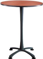 Safco 2482CYBL Cha-Cha Bistro-Height, X Base - 36" Round, 42" table height, Powder Coat Paint, 36" diameter round top, Leg levelers for uneven surfaces, Steel base with powder coat finish, UPC 073555248210, Cherry Tabletop and black base Finish (2482 2482CYBL 2482-CYBL 2482 CYBL SAFCO2482CYBL SAFCO-2482-CYBL SAFCO 2482 CYBL) 