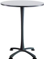 Safco 2482GRBL Cha-Cha Bistro-Height, X Base - 36" Round, 42" table height, Powder Coat Paint, 36" diameter round top, Leg levelers for uneven surfaces, Steel base with powder coat finish, UPC 073555248229, Gray Tabletop and black base Finish (2482 2482GRBL 2482-GRBL 2482 GRBL SAFCO2482GRBL SAFCO-2482-GRBL SAFCO 2482 GRBL) 