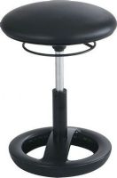 Safco 3000BV Twixt Active Seating Chair, Desk-Height, 14" W x 14" D Base Dimensions, 17" Seat Height, 15.50" W x 15.50" D Seat Size, 360 deg Adjustability - Rotation, 15.50" - 15.50" Adjustability - Depth, 17" - 22" Adjustability - Height, 15.50" - 15.50" Adjustability - Width, Height adjustable to fit a variety of users and work surfaces, Built in handle under seat for easy portability, Black Vinyl Finish, UPC 073555300048 (3000BV 3000-BV 3000 BV SAFCO3000BV SAFCO-3000-BV SAFCO 3000 BV) 