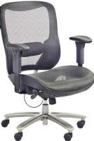 Safco 3505BL Lineage Big & Tall All-Mesh Task Chair, 19.50" Seat Height, 22.81" W x 21.94" H Back Size, 23.75" W x 23" D Seat Size, 2.165" Diameter Wheel / Caster Size, 41.38" - 45.06" Adjustability - Height, 400 Lbs Capacity - Weight, 29" chrome metal base for a sturdy support during use, Suspension mesh on seat and back cushions provides extra breathability, Black Finish, UPC 073555350524 (3505BL 3505-BL 3505 BL SAFCO3505BL SAFCO-3505-BL SAFCO 3505 BL) 
