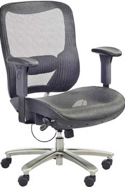 Safco 3505BL Lineage Big & Tall All-Mesh Task Chair, 19.50