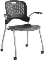 Safco 4183BL Sassy Stack Chair - Qty. 2, 34.25" - 34.25" Adjustability - Height, 16.50" W x 12.75" H Back Size, 18.25" Seat Height, 18" W x 18" D Seat Size, 1.5" Wheel / Caster Size - Diameter, 12 ga. - frame Material Thickness, Breathable design, Arm rests, Powder coat finish, Meets ANSI/BIFMA standards, GREENGUARD certified, Dual wheel hooded carpet casters, Flexible s-wave seat and back, UPC 073555418323, Black Color (4183BL 4183-BL 4183 BL SAFCO4183BL SAFCO-4183-BL SAFCO 4183 BL) 
