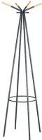 Safco 4256CH Family Coat Rack, 4 wood tip hooks, 4 smaller steel hooks, Rounded edges, Tubular legs, Floor protectors, Steel construction, Powder coat finish, 72.75" - 72.75" Adjustability - Height, 16.50" W x 16.50" D x 72.75" H Product Dimensions, Charcoal Color,  UPC 073555425604 (4256CH 4256-CH 4256 CH SAFCO4256CH SAFCO-4256-CH SAFCO 4256 CH) 