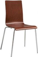Safco 4298CY Bosk Stack Chair, Bent beechwood seat and back, Stackable up to 8 chairs, 17.50" Seat Height, 15.50" W x 16.50" D Seat Size, 250 lbs Weight capacity, Floor glides, Chrome plated steel frame, Pack of 2, Beech Finish, UPC 073555429848 (4298CY 4298-CY 4298 CY SAFCO4298CY SAFCO-4298-CY SAFCO 4298 CY) 