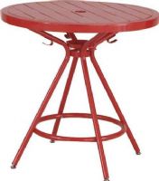 Safco 4361RD CoGo Steel Outdoor/Indoor Round Table, 30.25" or 36.25" diameter tabletop, 250 lbs weight capacity, 30" height, 2.25" diameter center hole, Under table hooks, Metal sheet top, Steel tube base, Powder coat finish, Red Color, UPC 073555436112 (4361RD 4361-RD 4361 RD SAFCO4361BU SAFCO-4361-RD SAFCO 4361 RD) 